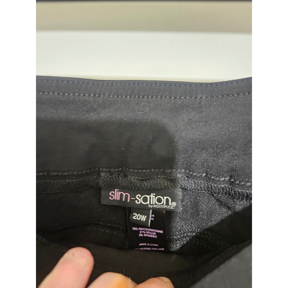 Slim-sation by Multiples Black Wide Leg Pull On Pants Tummy Control 20W - Picture 2 of 10